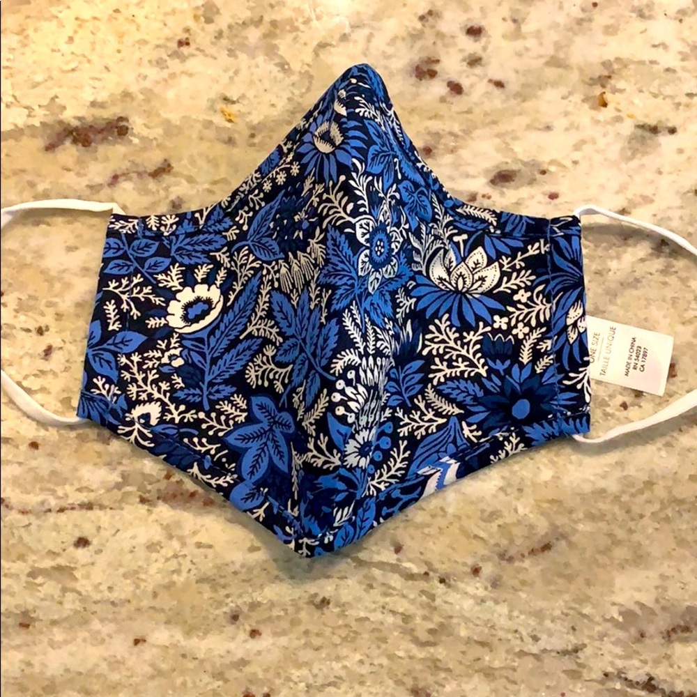 *NEW blue floral face mask!